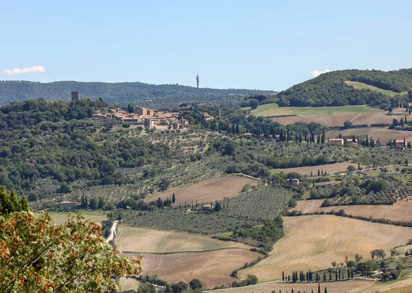 Tuscany Deki Pienza Yakınlarındaki Kırsal Alan Talya — Stok fotoğraf