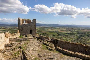 Montemassi a fortified village in the province of Grosseto. Tuscany. Italy clipart