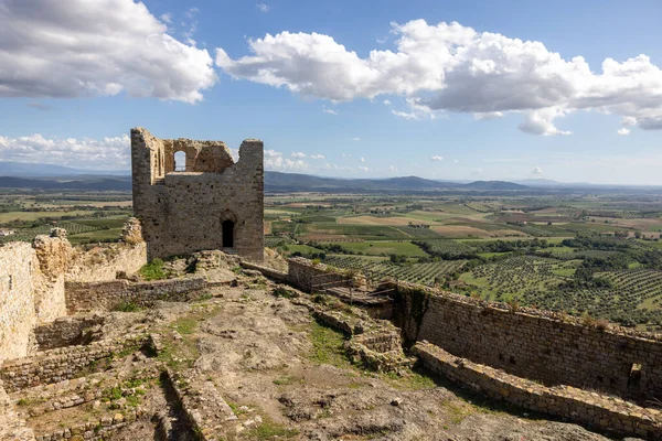 Montemassi Pueblo Fortificado Provincia Grosseto Toscana Italia — Foto de Stock