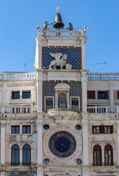 Torre Dell Orologio Reloj San Marcos Venecia Italia —  Fotos de Stock