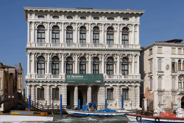 Venise Italie Septembre 2022 Façade Marbre Blanc Rezzonico Sur Grand — Photo
