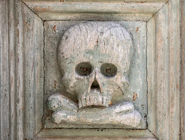 Skull Decoration Church Purgatory Chiesa Del Purgatorio Matera Basilicata Italy — Stok fotoğraf
