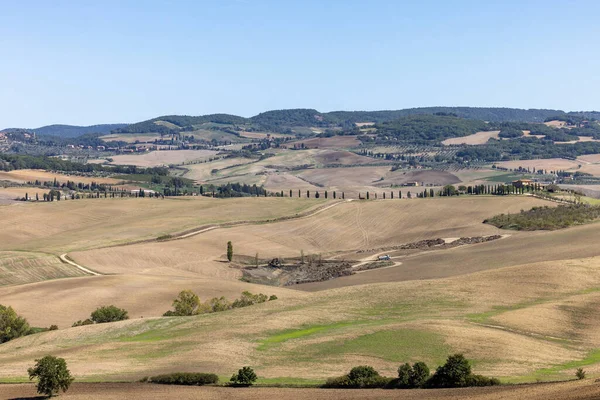 Paisagem Rural Perto Pienza Toscana Itália — Fotografia de Stock