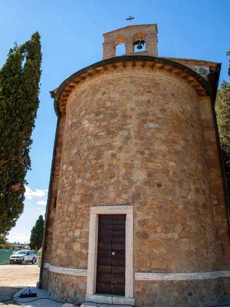 Pienza イタリア 2022年9月12日 ヴァル オルシア トスカーナのサン キリコとピエンツァの間の田舎のカペラ ビタータ イタリア — ストック写真