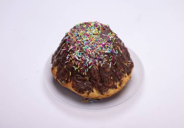 Geleneksel Ukrayna Paskalya Pastası Kulich veya Ortodoks Hıristiyan Paskalya Ekmeği.