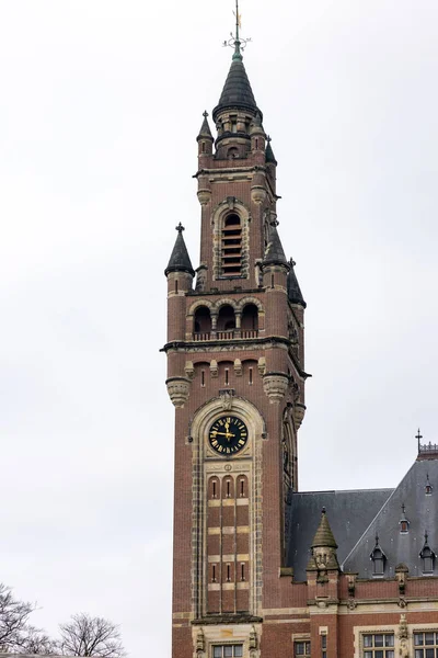 Den Haag Nederland April 2023 Klokkentoren Bij Vredespaleis Den Haag — Stockfoto