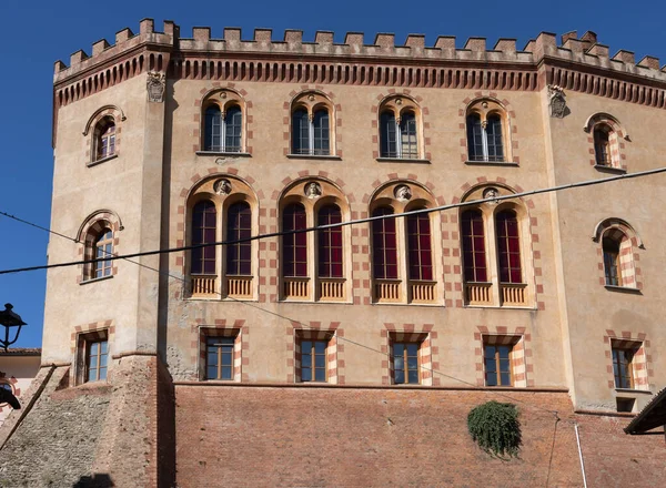 Staden Barolo Med Falletti Slott Langhe Regionen Piemonte Italien — Stockfoto