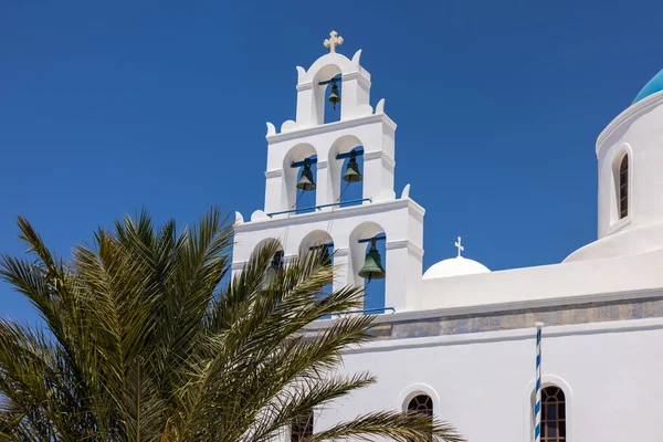 Igreja Panagia Platsani Oia Ilha Santorini Grécia — Fotografia de Stock