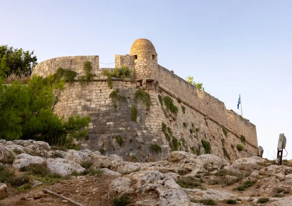 Mura Della Fortezza Veneziana Rethymnon Creta Grecia — Foto Stock