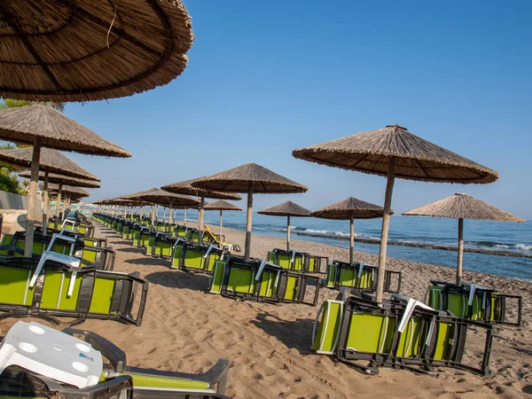 Вид Піщаний Пляж Ретімноні Криті Греція — стокове фото