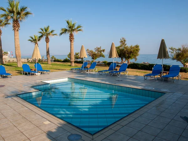 Rethymnon Creta Grecia Junio 2022 Piscina Para Niños Hotel Rethymnon — Foto de Stock