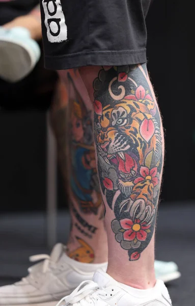 Krakow Poland June 2022 Unidentified Participant 15Th Tattoofest Convention Cracow — 스톡 사진