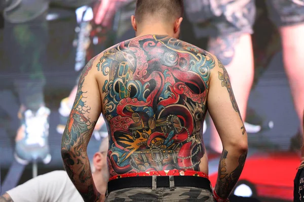 Krakow Poland June 2022 Unidentified Participant Contest Best Tattoo 15Th — Stock Photo, Image