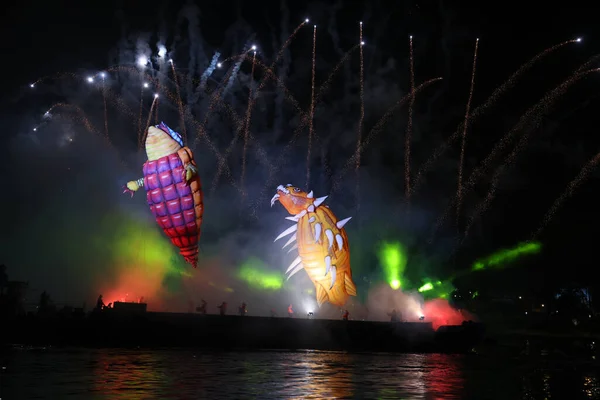 Cracóvia Polônia Junho 2022 Great Dragon Parade Grande Show Livre — Fotografia de Stock