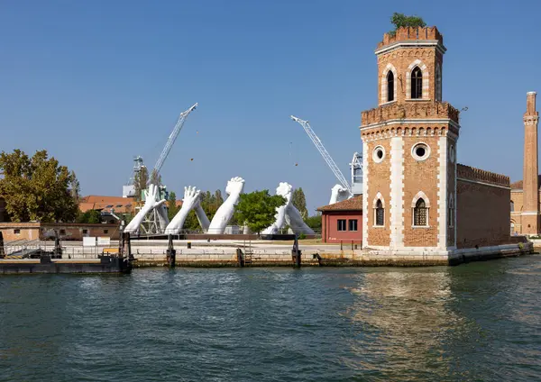 베네치아 이탈리아 2022 로렌초 결합되어 다리를 만들다 베네치아 카스텔로에 있었던 — 스톡 사진