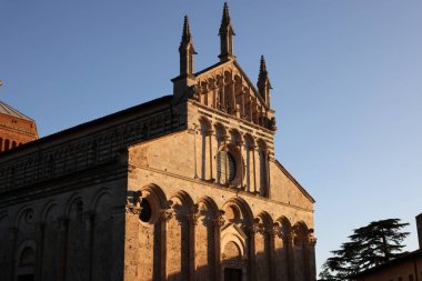 The Cathedral of Saint Cerbonius with Bell tower at the Garibaldi square in Massa Marittima. Italy