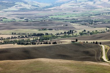  The rural landscape near Pienza in Tuscany. Italy clipart