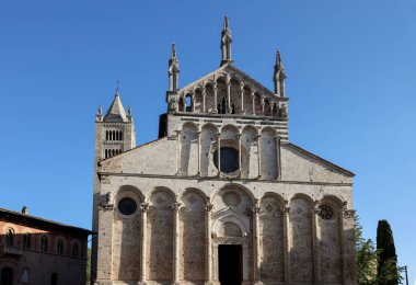 The Cathedral of Saint Cerbonius with Bell tower at the Garibaldi square in Massa Marittima. Italy