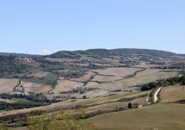  The rural landscape near Pienza in Tuscany. Italy clipart