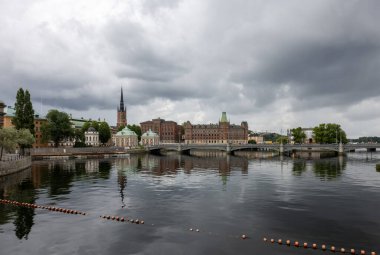 Stockholm, Sweden - July 25, 2023: View from Stallbron Bridge to Gamla Stan, Stockholm, Sweden clipart