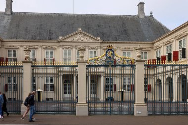 The Hague, Netherlands - April 17, 2023: Paleis Noordeinde, Noordeinde Royal Palace in the Hague is one of the three official palaces of the Dutch royal family clipart