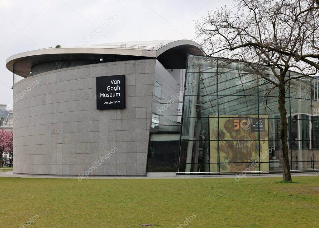 Amsterdam, Netherlands - April 21, 2023: The Van Gogh Museum in Amsterdam, Netherlands