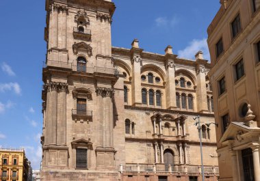 Malaga Katedrali 'nin yan duvarı, Endülüs, İspanya