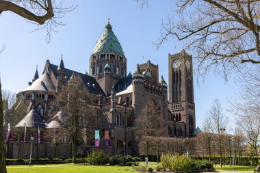 The Cathedral of Saint Bavo in Haarlem, the Netherlands clipart