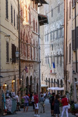 Sahip Marittima, İtalya - 11 Eylül 2022: Tuscany, İtalya 'daki eski Sahip Marittima kasabası, aynı zamanda Citta Slow olarak da bilinir. 