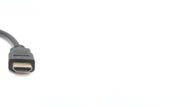 hdmi kablo video whote arkaplanı ayrıntılı