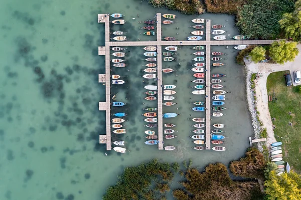Balatonalmadi Deki Tekne Limanı Balaton Gölü — Stok fotoğraf
