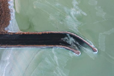 Balatonmariafurdo 'dan kış manzarası