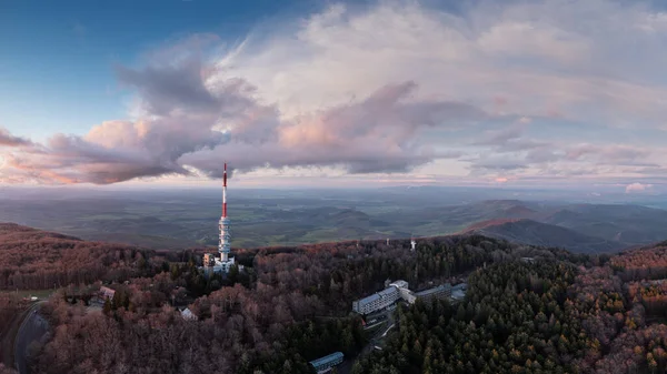 Aerial Photo Kekesteto Tower Matra Hungary — Stock Photo, Image