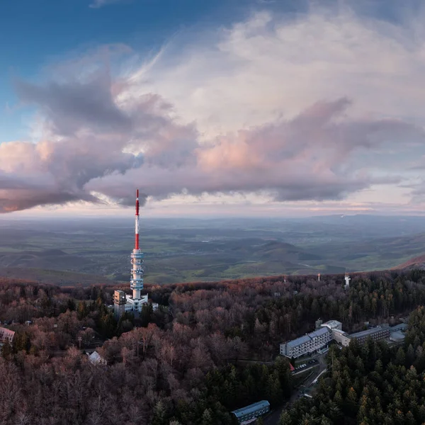 Aerial Photo Kekesteto Tower Matra Hungary — Stock Photo, Image
