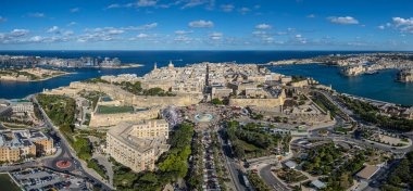 Valetta, Malta 'dan havadan paboramik fotoğraf