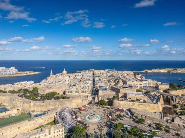 Valetta, Malta 'dan havadan paboramik fotoğraf