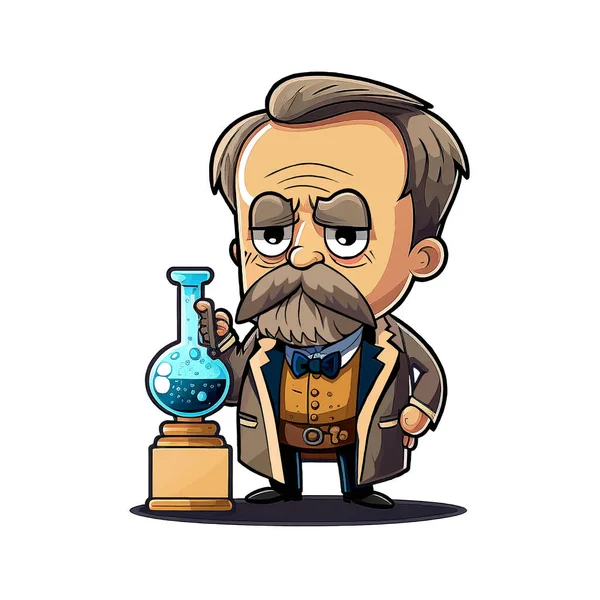 Louis Pasteur Vakcina Francia Kémikus Feltalálója Illusztráció Stock Kép