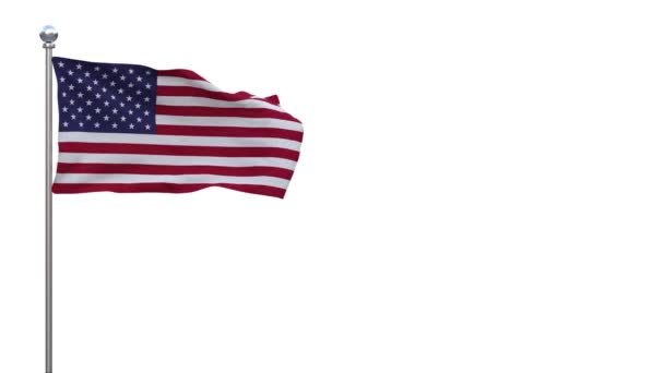 Statele Unite Ale Americii Drapel Fluturând Vânt Video Buclă Canal — Videoclip de stoc