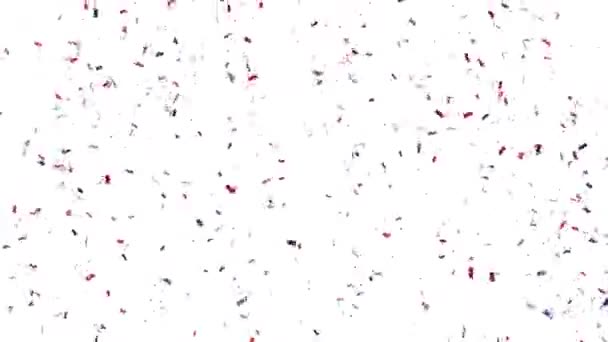 Синьо Біла Червона Вечірка Сприяє Вибуху Відокремлений Альфа Канал 60Fps — стокове відео