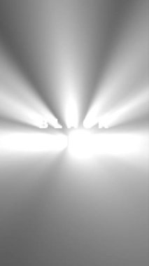 Kara Cuma başlığı, arka planda hareket eden bir ışık huzmesi tarafından geçildi - siyah arkaplan - 3D görüntüleme