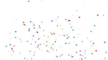 Büyük çokrenkli konfeti patlaması - 3D görüntüleme - 4k - 60 fps