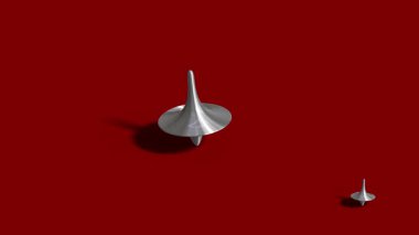 Şanslı dönen top sonsuza kadar döner - 3D görüntüleme - alfa kanalı