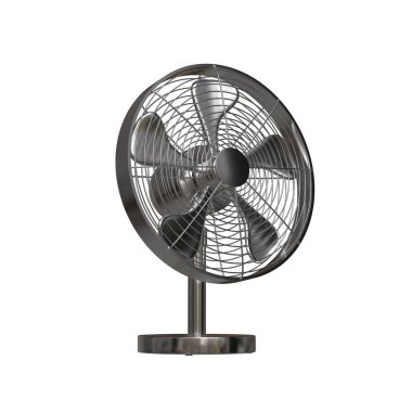 bir krom tasarım fanı - 3D görüntüleme - beyaz arkaplan