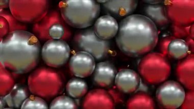 Ekranı dolduran mücevherlerle Noel temalı video geçişi - 3D görüntüleme