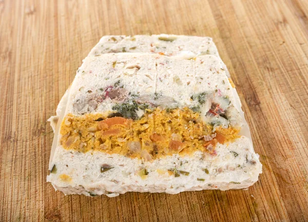 Red Mullet Terrine Front White Background — Zdjęcie stockowe