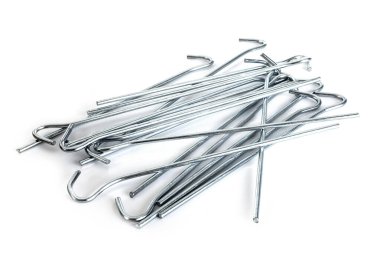 tent peg in front of white background, 