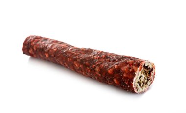 Beyaz arkaplan önünde kemirme kurutma