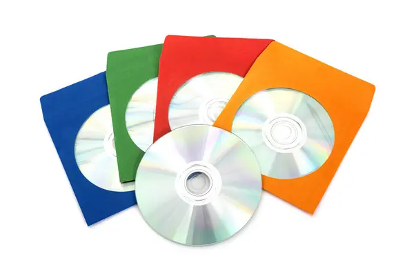 Kompaktní Disk Obálka Před Bílým Pozadím — Stock fotografie