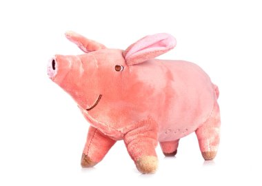 Beyaz arka planda sevimli bir oyuncak