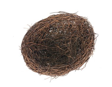 nest of easter in front of white background clipart